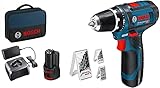 Bosch Professional 12V System Akkuschrauber GSR 12V-15 (inkl. 2x2,0 Akku +...