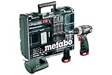 Metabo 600080880 Akku-Bohrschrauber klein PowerMaxx BS Basic Set 10,8V, 2x 2Ah...
